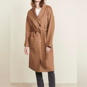 Anine Bing Camel Wool Long Coat XS